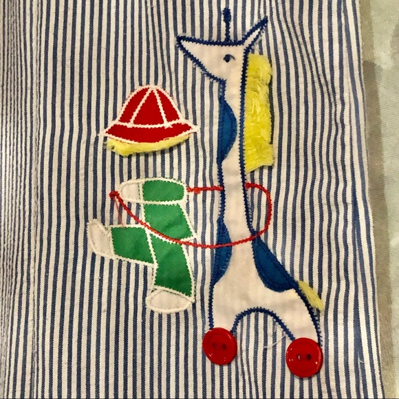 Vintage Thomas Pinstripe Romper USA Made Blue White Boys 18M - Picture 4 of 5